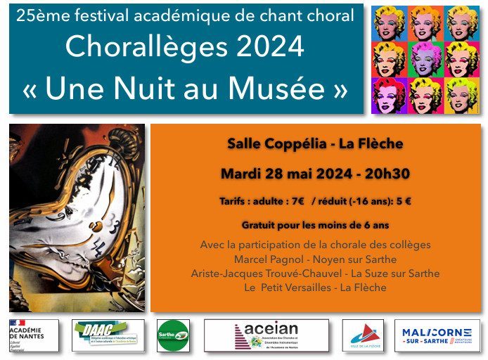 Retrouvez la chorale du Collège le 28 mai à 20h30 à la salle Coppélia